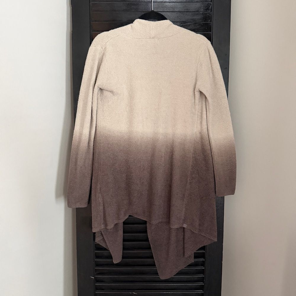 Barefoot Dreams CozyChic Lite Ombre Calypso Wrap Cardigan Stone Cocoa S/M - Picture 3 of 8